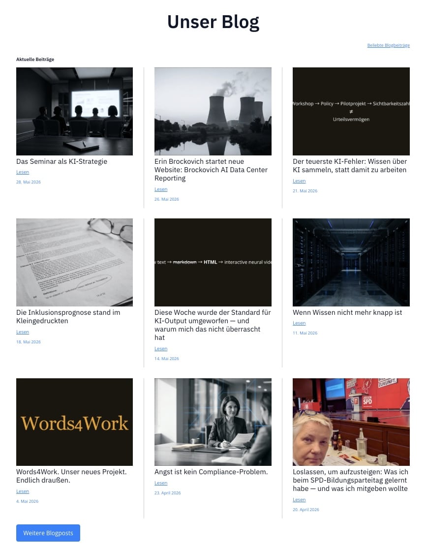 Unser Blog im Mai 2026
